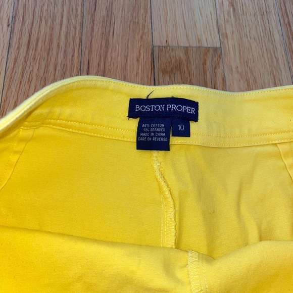 Boston Proper Yellow Mini Skort Skirt - Picture 4 of 5
